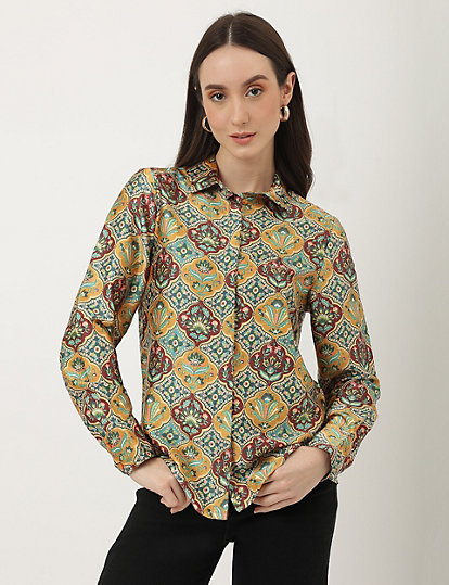 Pure Poly Printed Collared Neck Shirt