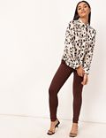 Printed Collared Neck Blouse