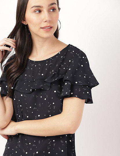 Front Frill Covered Top
