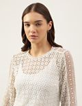 Embroidered Round Neck Blouse