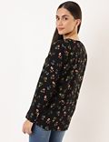Pure Poly Floral Print V-Neck Blouse