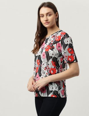 Floral Printed Short Sleeve T-Shirt