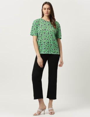 A8455 - Punchy Round Neck Graphic T-Shirt main image 0