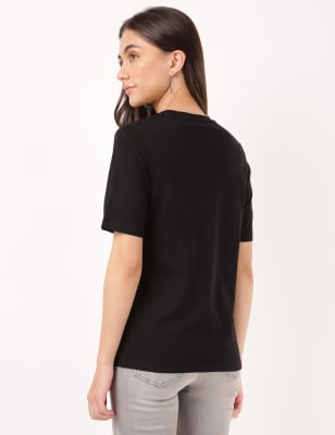 0050~Cotton Printed Crew-Neck T-Shirt main image 1