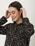 Floral Print Collared Neck Shirt