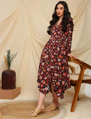 Viscose floral dress sale