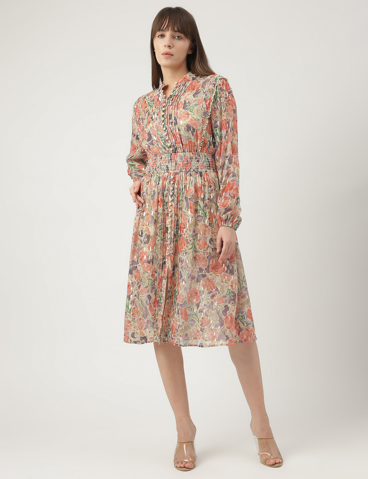 Fit and Flared  Printed Dress