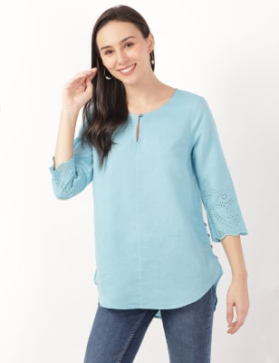 Keyhole neck sale top