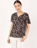 Pure Poly Printed V-Neck Top