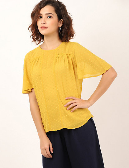 Pure Poly Self Design Keyhole Neck Top