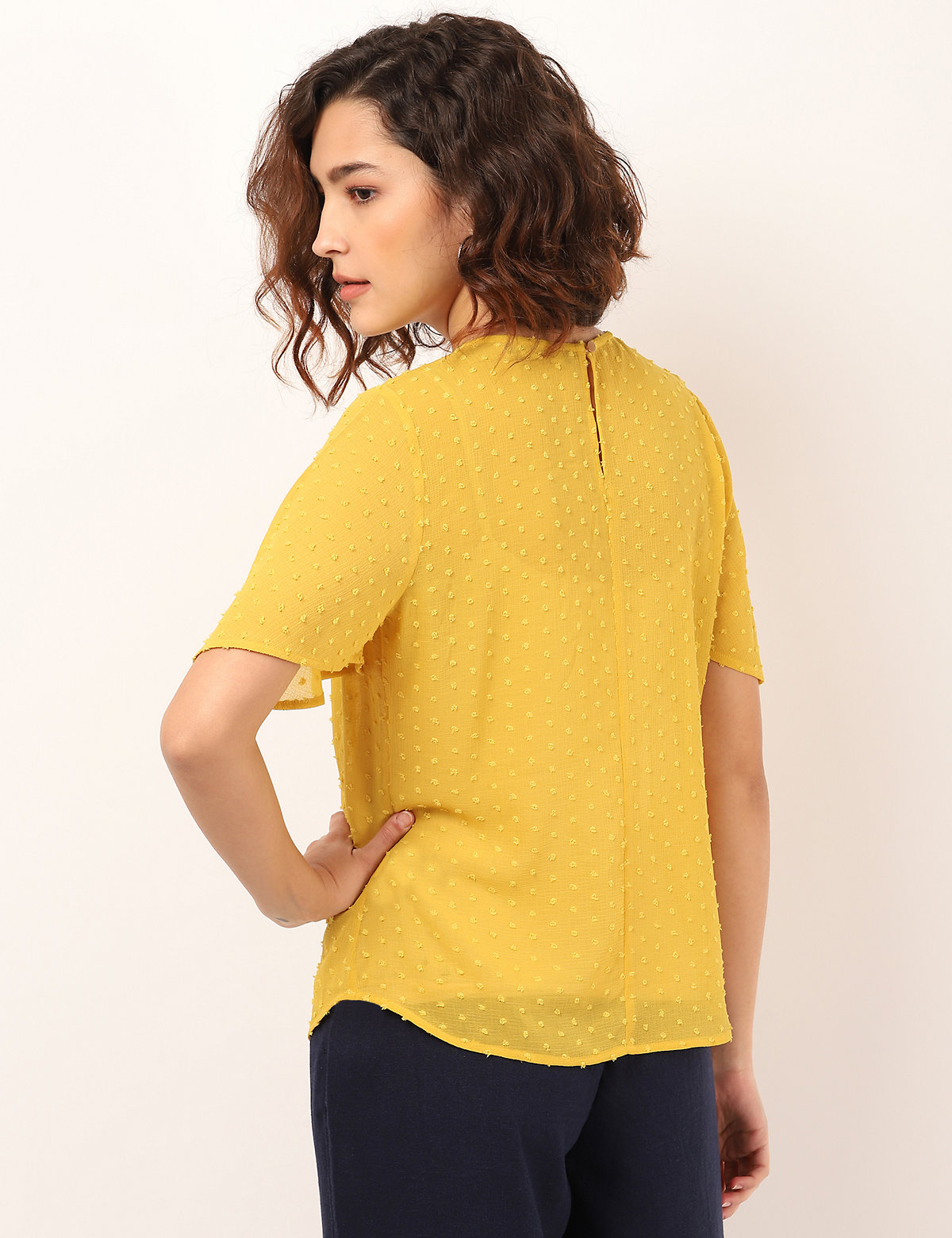 Pure Poly Self Design Keyhole Neck Top