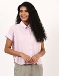 Pure Cotton Crop Relaxed Shirt