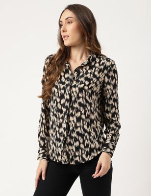 Abstract Print Full Sleeves Blouse