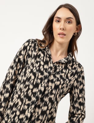 Abstract Print Full Sleeves Blouse