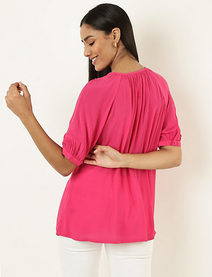 Pure Poly Plain Round Neck Top