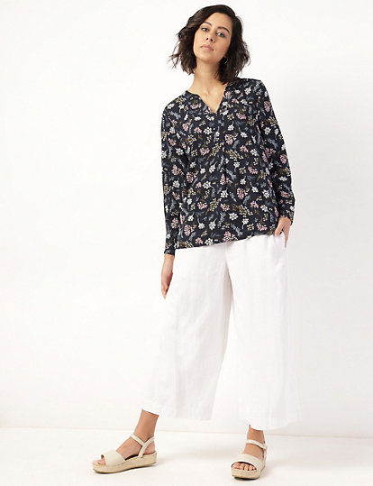 Pure Poly Floral V-Neck Top