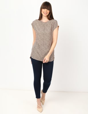 

Womens M&S Collection Woven Front Longline NonPrint Slash Neck - Rose Quartz, Rose Quartz