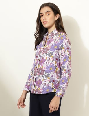 Linen Floral Print Shirt main image 0