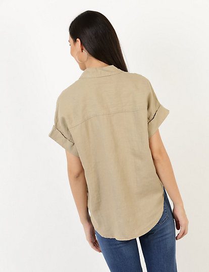 Pure Linen Styled Shirt