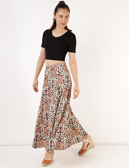 Pure Viscose Floral Relaxed Fit Trouser