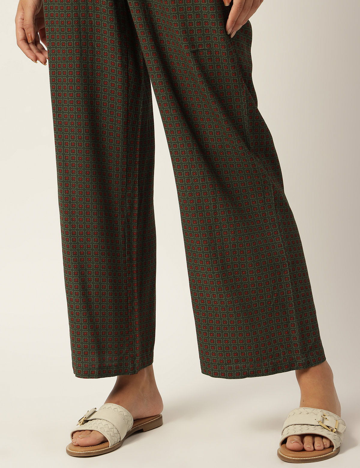 Pure Viscose Printed Regular Fit Trouser