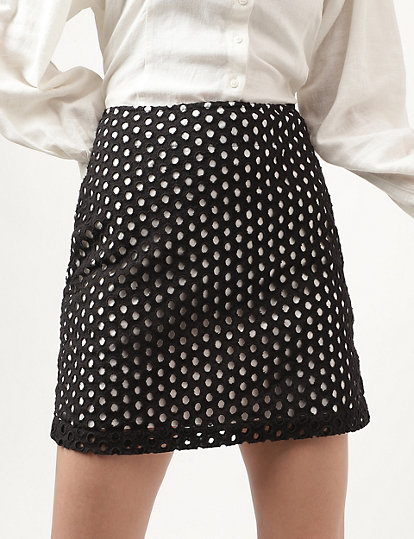 Embroidery Mini Schiffly Skirt