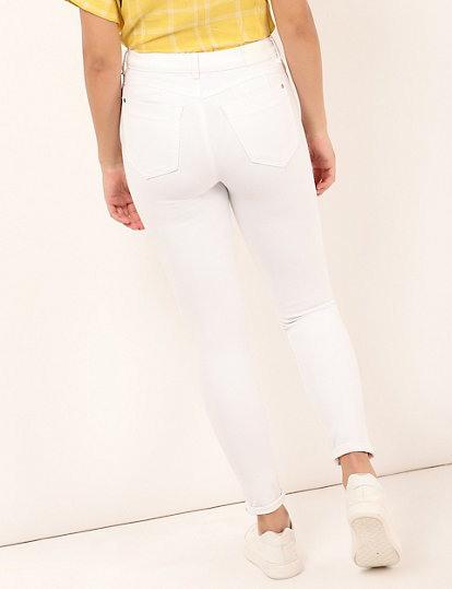Cotton Mix Plain Skinny Fit Trouser