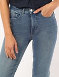 Straight Fit Cotton Blend Jeans