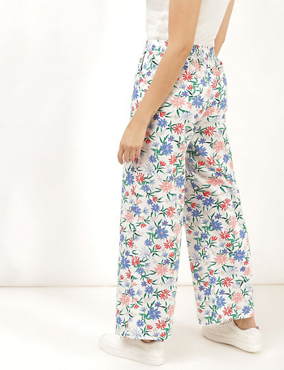 Flax Linen Mix Floral Relaxed Fit Pyjama