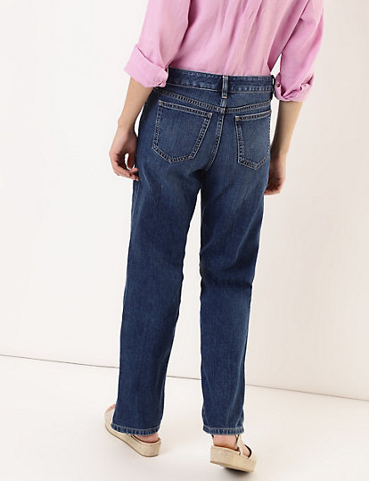 Pure Cotton Plain Regular Fit Jeans