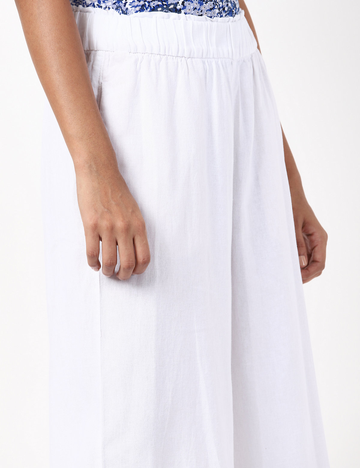 Linen Mix Plain Trouser