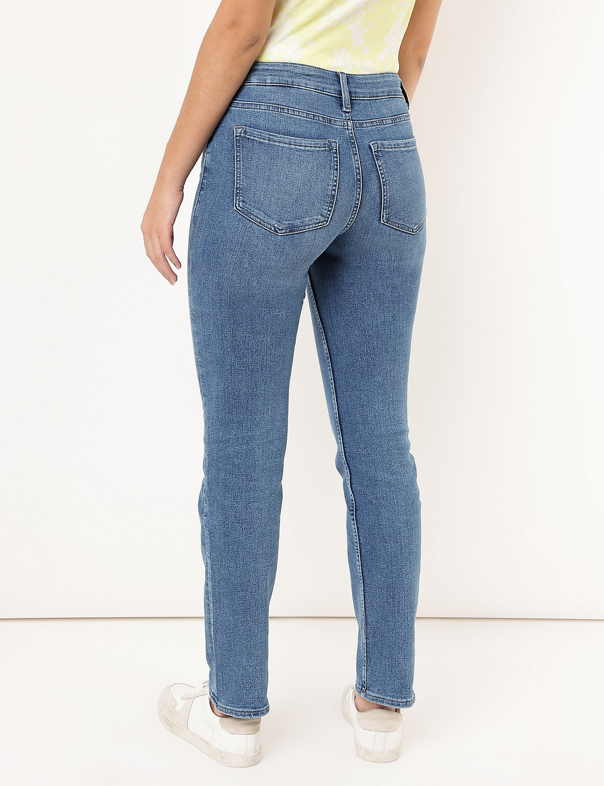 Cotton Mix Plain Straight Fit Jeans