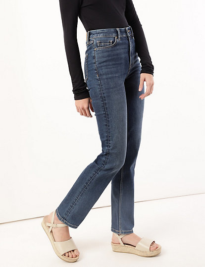 Cotton Mix Plain Straight Fit Jeans