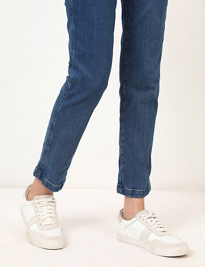 Cotton Mix Plain Slim Fit Jeans