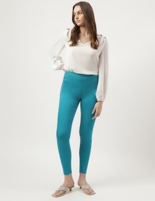 Marks & Spencer Cotton Mix Plain Skinny Fit Jeggings T579434KMOONDUST_(12)  : : Fashion