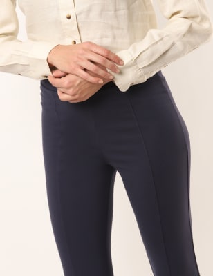 Buy STOP Womens Skinny Fit Solid Formal Treggings