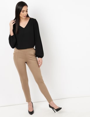 Viscose Plain Skinny Fit Treggings