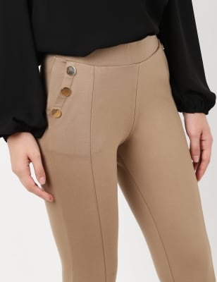 Viscose Mix Plain Slim Fit Treggings