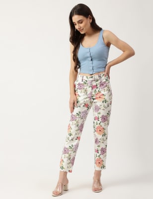 Floral trousers on sale