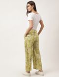 Flax Mix Printed Regular Fit Trousers