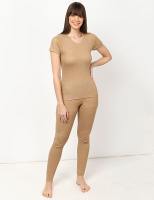 Textured Thermal Top & Leggings Set