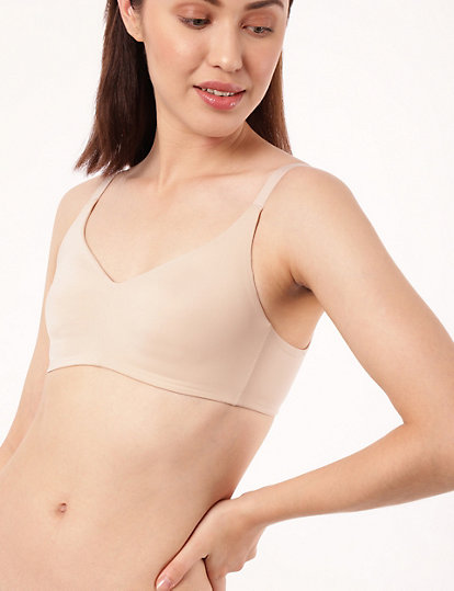 Poly Mix Plain Regular Fit Non Wired Bra