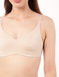 Poly Mix Plain Regular Fit Non Wired Bra