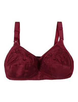 Embroidered Non Wired Total Support Bra