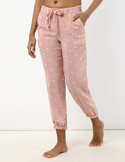 Cuffed Pyjama With Dot Prints
