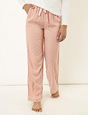 Famulily Women's Casual Plain Wide Leg Pajama Lounge Pants Pyjamas Bottoms