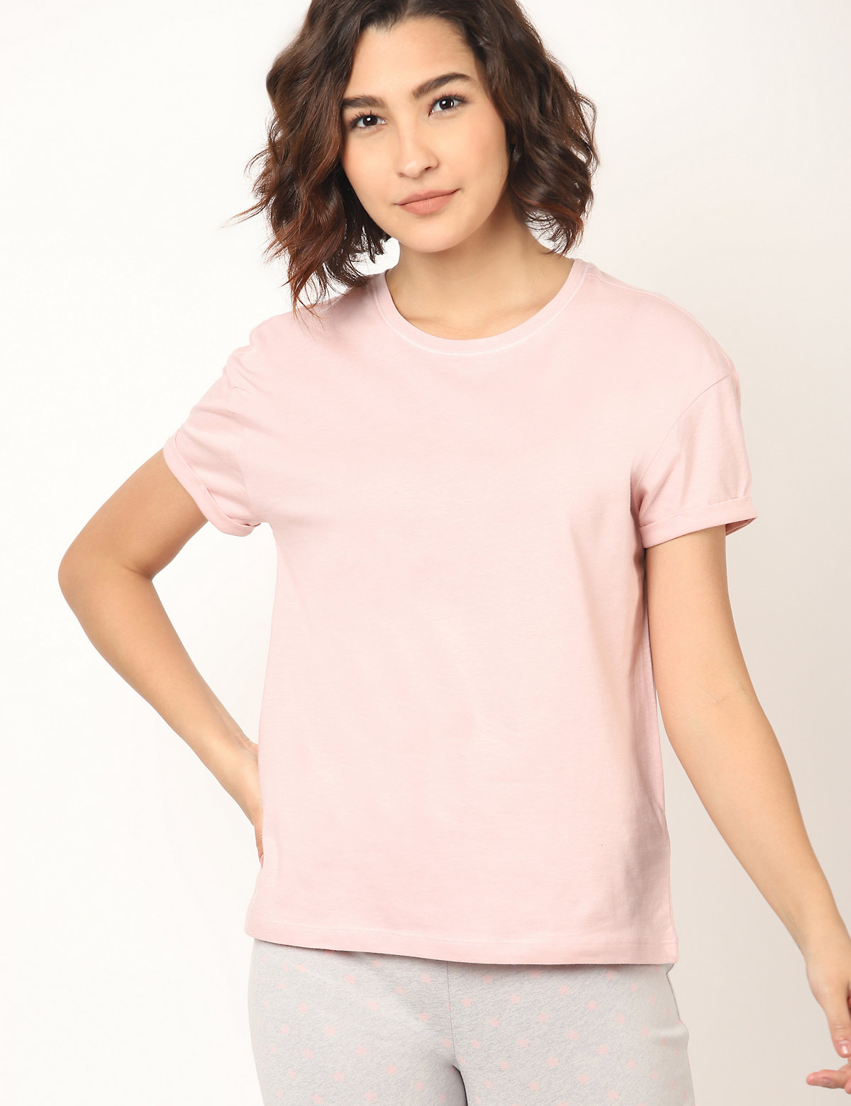 2 Pack Pure Cotton Round Neck Top Set