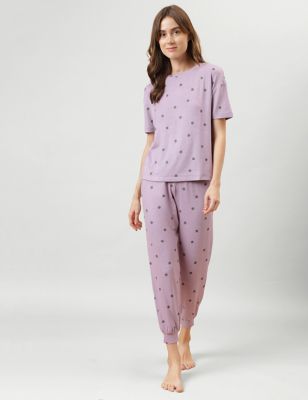 Women's Flannel Pajama Pants - Stars Above™ Black Plaid Lurex L