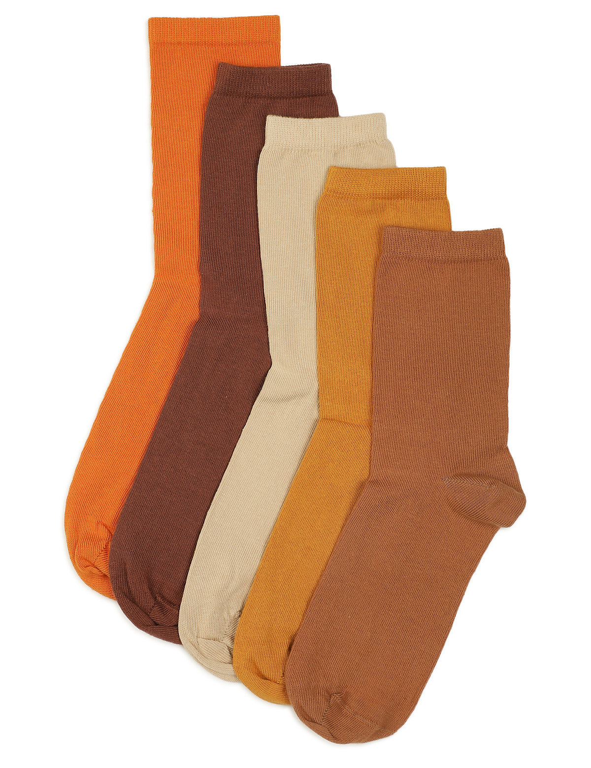 5 Pack Cotton Mix Plain Socks
