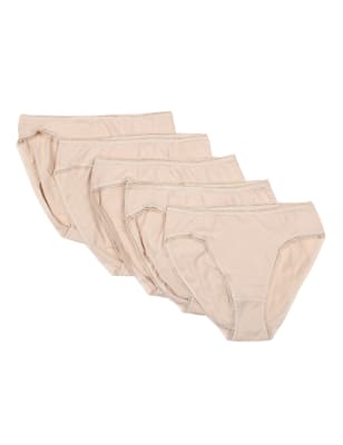 

Womens M&S Collection 5pk Cotton Rich High Leg Knickers - Opaline, Opaline
